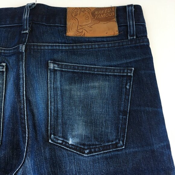 Naked & Famous Skinny Guy Selvedge Button Fly Jeans 32 - Picture 7 of 12